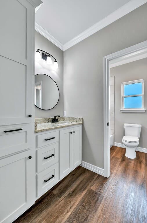Larsen Homes & Consulting Waco & Central Texas Home Builder - Custom Bathroom Cabinetry