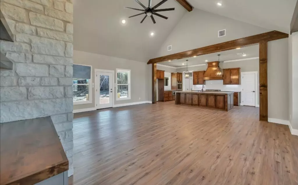 Larsen Homes & Consulting Waco Texas Open Living Area and Kitchen